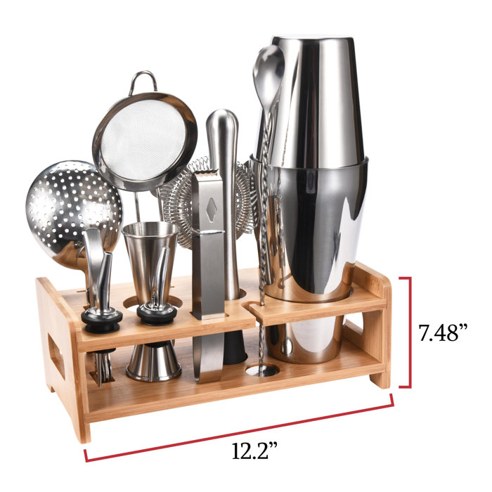 Barvivo Bartender Cocktail Shaker Set Bartending Cocktail Shaker Kit Alcohol Drink Mixer For